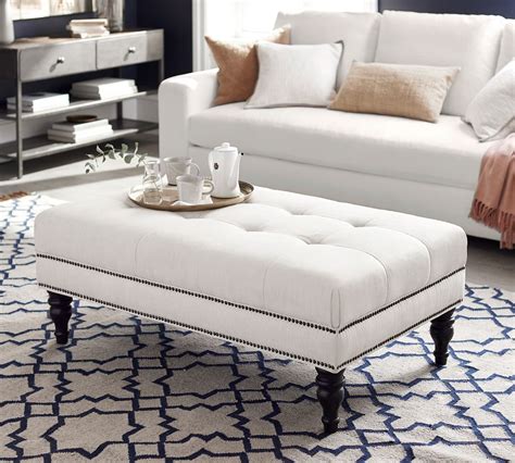 pottery barn ottoman|pottery barn upholstered ottoman.